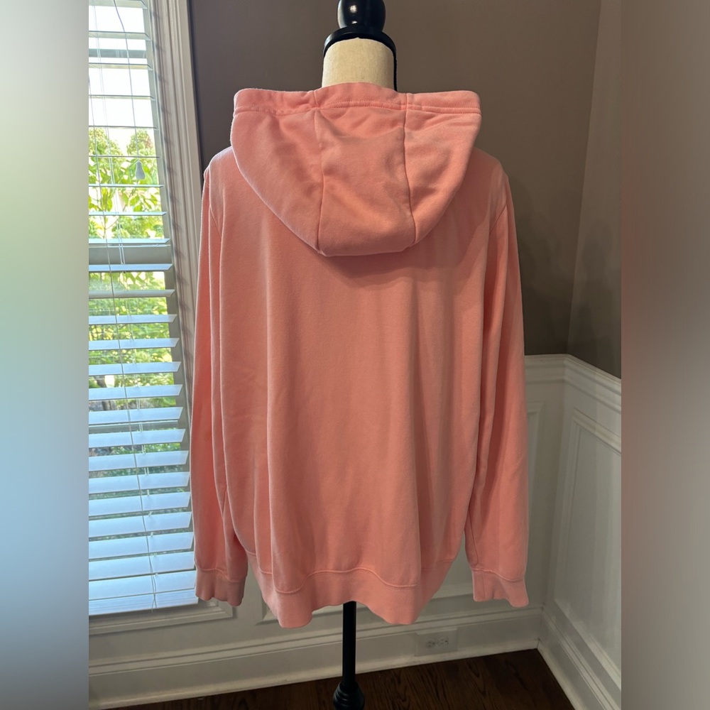 Nike Pullover Hoodie Pink & Gold Cowl Neck Women’s XL Soft Activewear - Picture 3 of 11